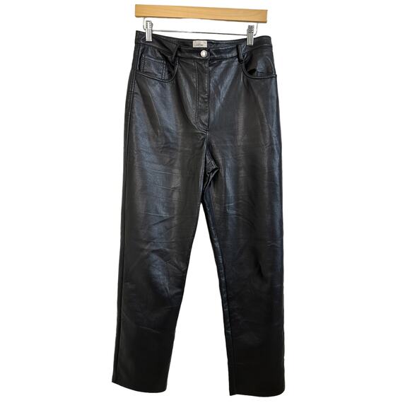 Aritzia Wilfred High-waisted Vegan Leather Pants in Black size 10 #FVL6940-11‎ - Picture 1 of 5